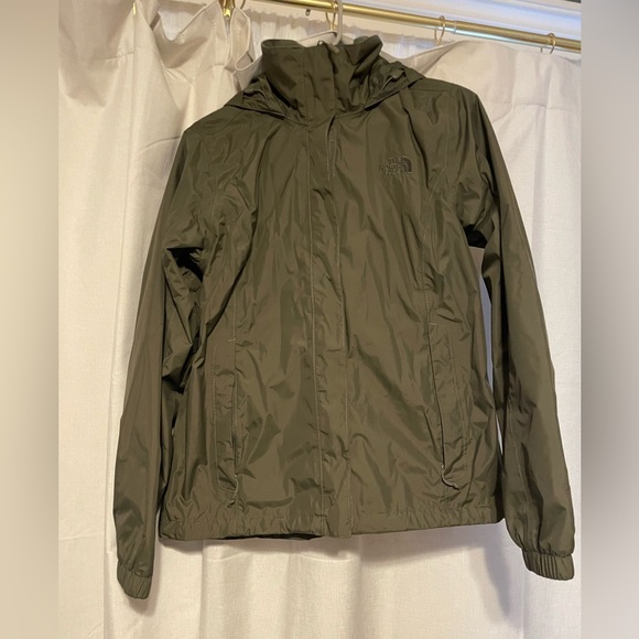 North Face Raincoat | Medium, Olive Green - Picture 1 of 4
